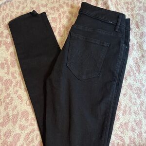 MOTHER Black Women's Skinny Jeans - Sleek High-Rise